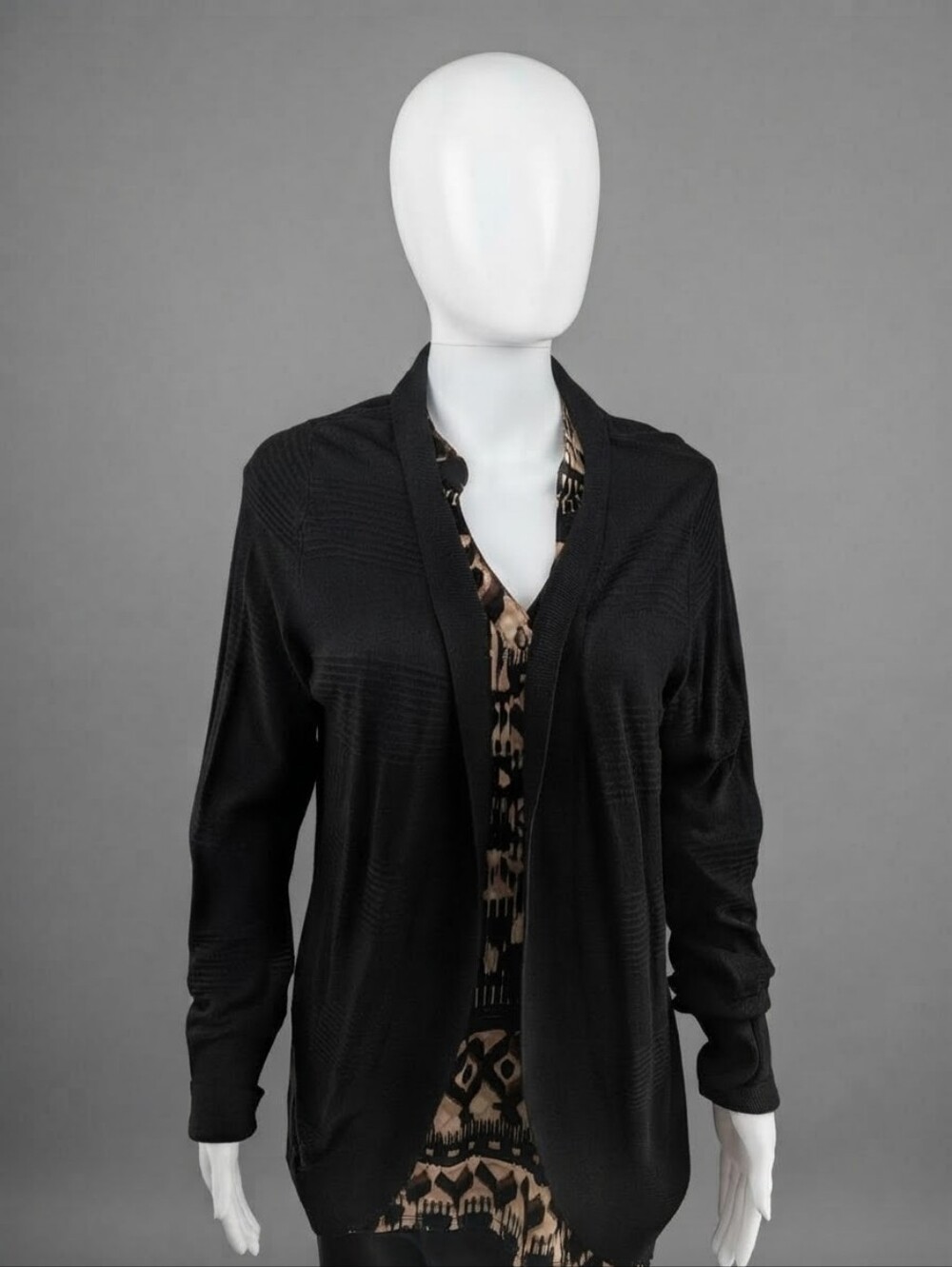 Faded Glory dark open front cardigan